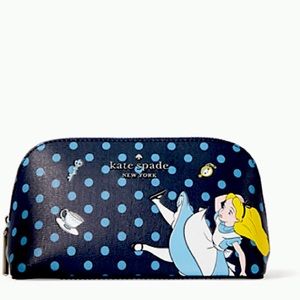 NWT Disney x Kate spade Alice small cosmetic bag